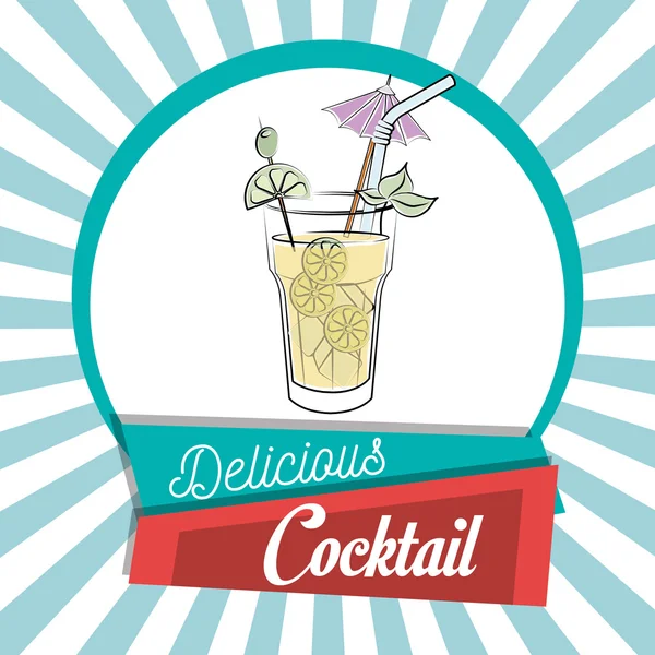 Menu de bar cocktail — Vetor de Stock