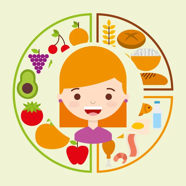 Child nutrition design — Stock Vector