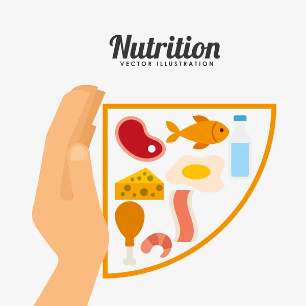 Diseño de salud nutricional — Archivo Imágenes Vectoriales