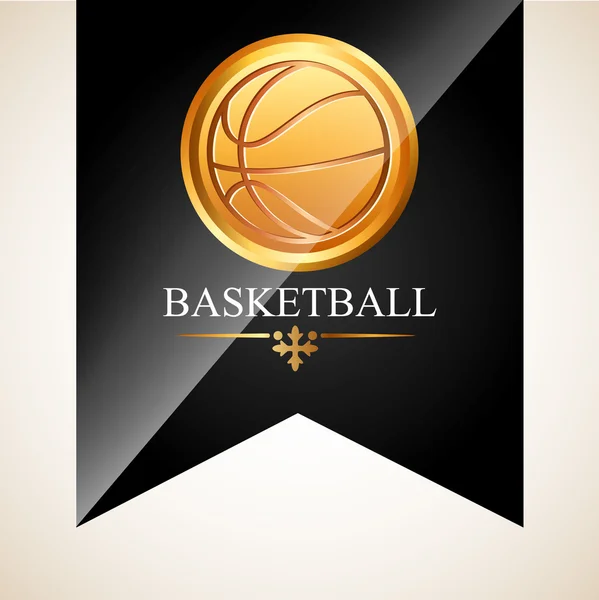 Diseño del campeonato de baloncesto — Vector de stock