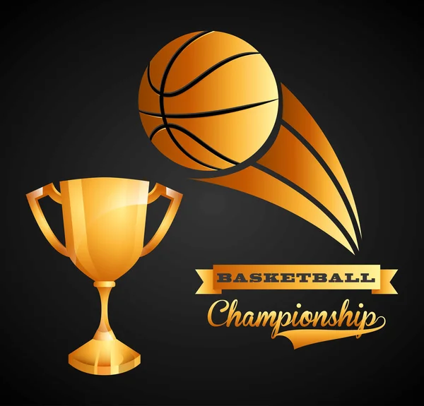 Design campionato di basket — Vettoriale Stock