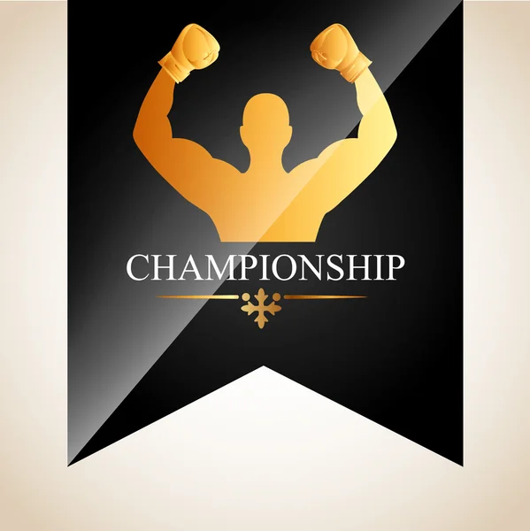 Conception du championnat de boxe — Image vectorielle