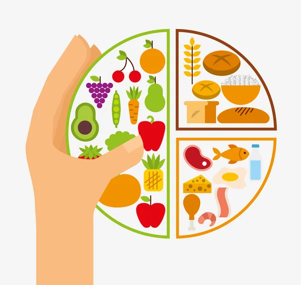 Táplálkozás-egészségügyi design — Stock Vector