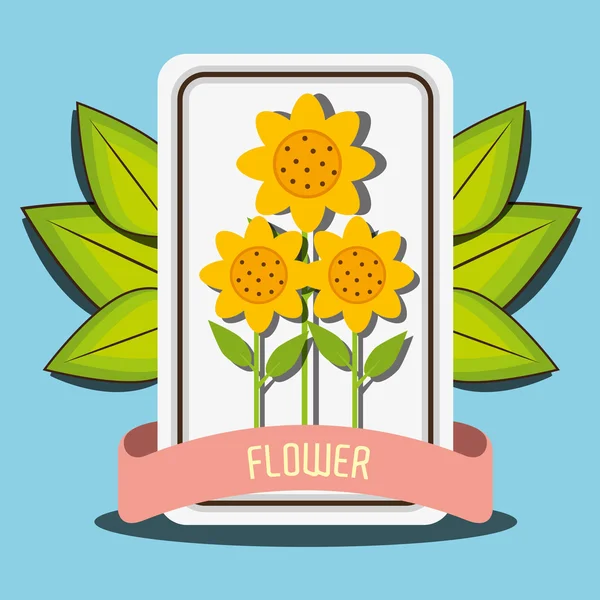 Flowers graphic design — Stock Vector