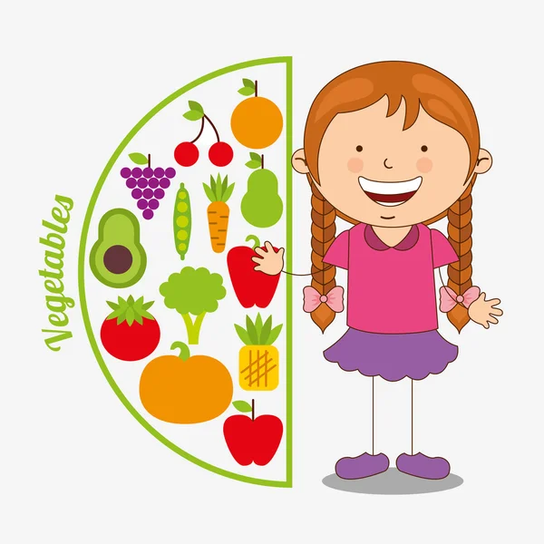 Diseño de nutrición infantil — Archivo Imágenes Vectoriales