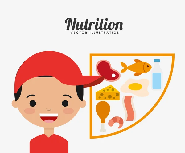 Diseño de nutrición infantil — Vector de stock