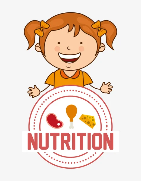 Diseño de nutrición infantil — Vector de stock