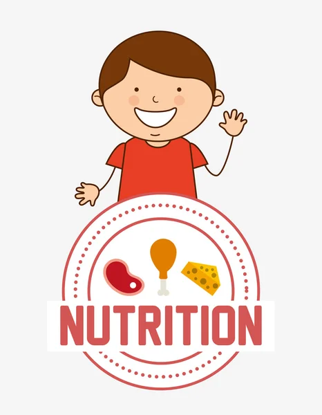 Diseño de nutrición infantil — Archivo Imágenes Vectoriales