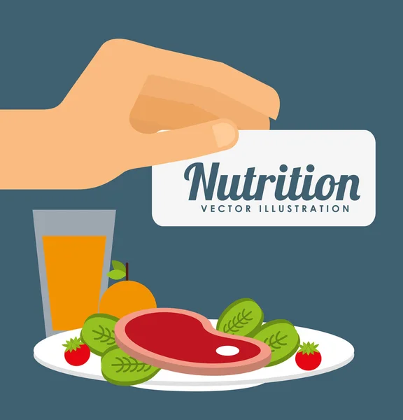 Nutrition santé conception — Image vectorielle