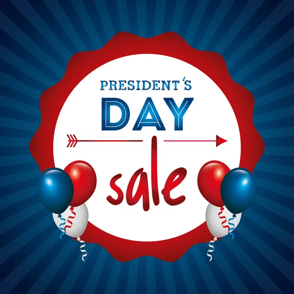 Presidents day sale design — Stock Vector