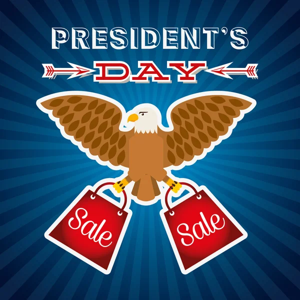 Presidents day sale design — Stock Vector