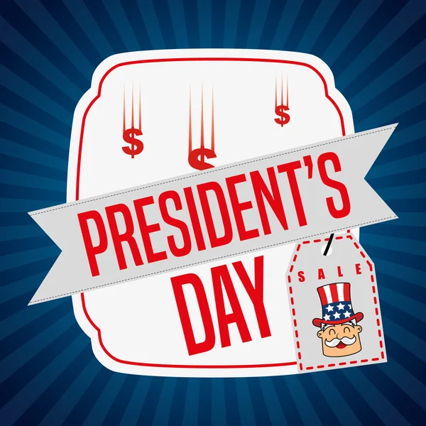 Presidents day sale design — Stock Vector