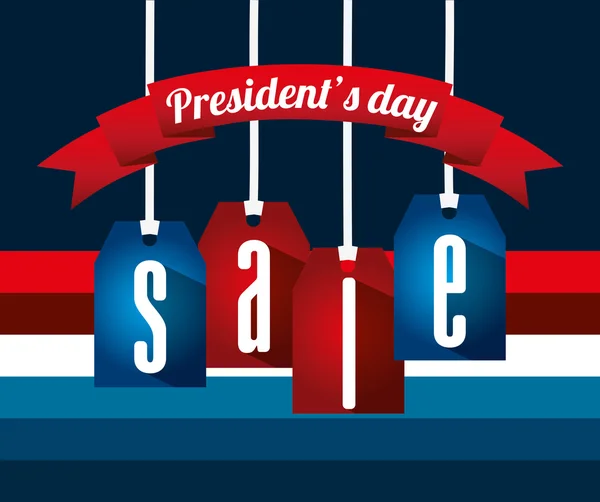 Presidents day sale design — Stock Vector