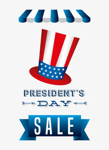 Presidents day sale design — Stock Vector