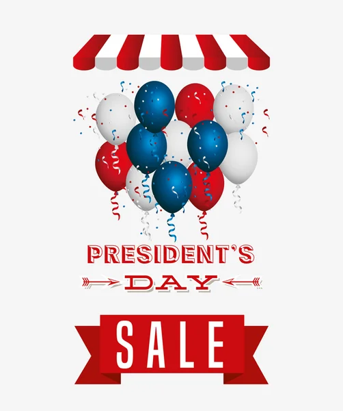 Presidentes día venta diseño — Vector de stock