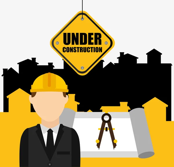 Under construction design — Stock Vector