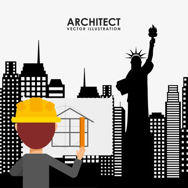 Professional architect  design — Stock Vector