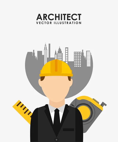 Diseño de arquitecto profesional — Archivo Imágenes Vectoriales