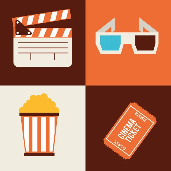 Cinema entertainment design — Stock Vector