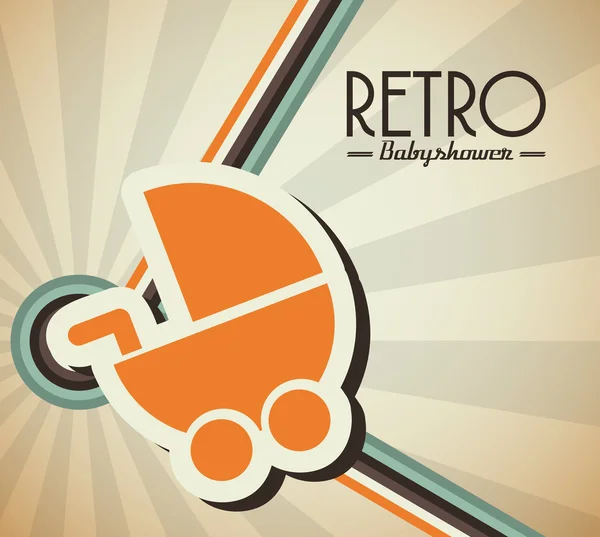 Noworodek rama retro — Wektor stockowy