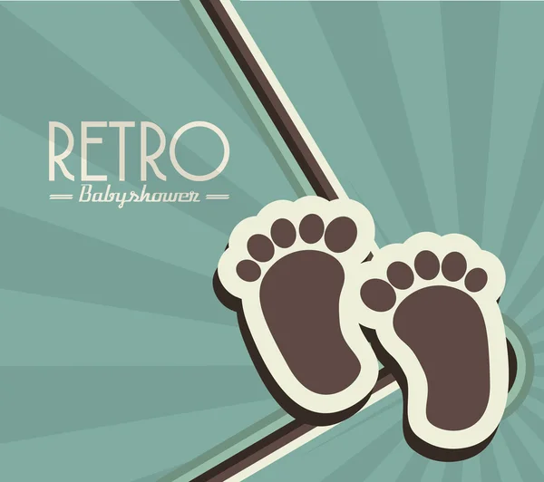 Baby retro frame design — Stock Vector
