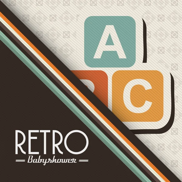 Diseño de marco retro bebé — Vector de stock