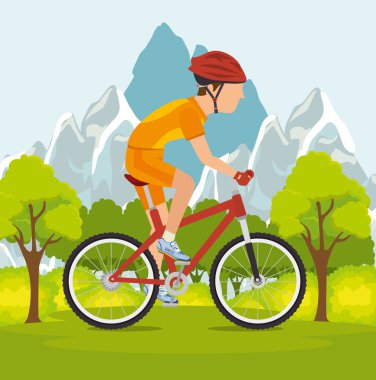 Bisiklet ve cyclism grafik tasarım