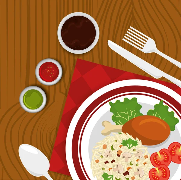 Voedsel en voeding grafisch ontwerp — Stockvector