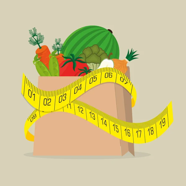 Alimentação e nutrição design gráfico —  Vetores de Stock