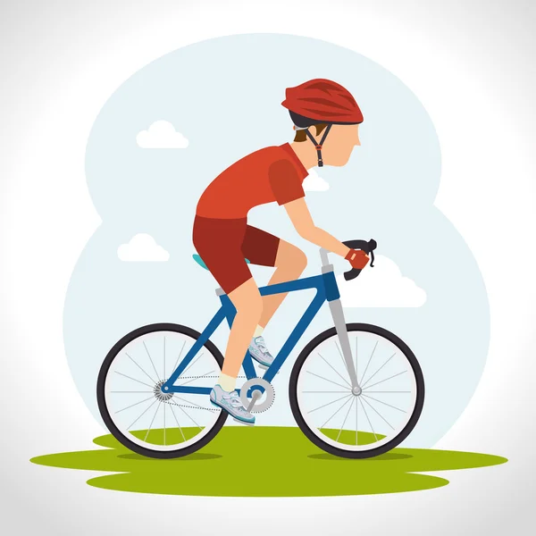 Diseño gráfico de bicicleta y ciclismo — Vector de stock