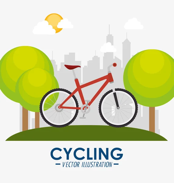 Графический дизайн велосипедов и велосипедов — стоковый вектор