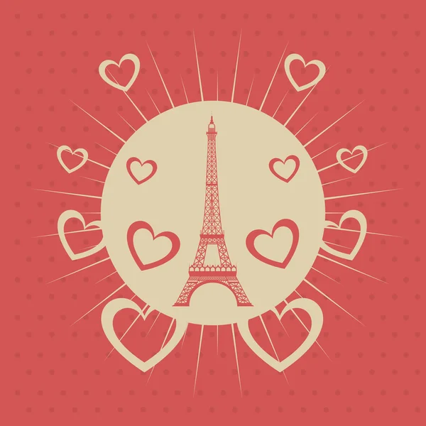 Conception de carte d'amour — Image vectorielle