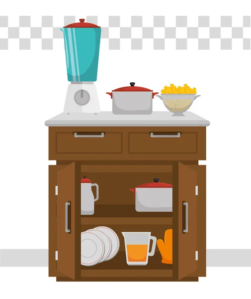 Кухонные принадлежности и посуда — стоковый вектор