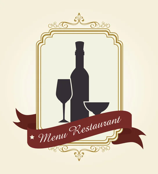 Restaurante y gastronomía diseño gráfico — Vector de stock