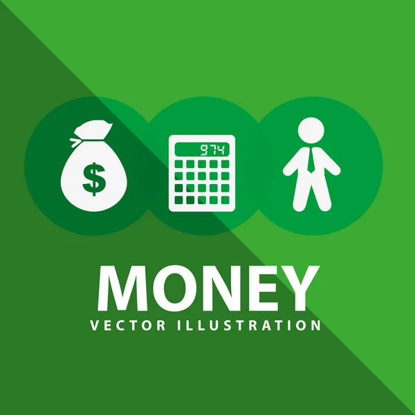 Dinero conjunto iconos diseño — Archivo Imágenes Vectoriales