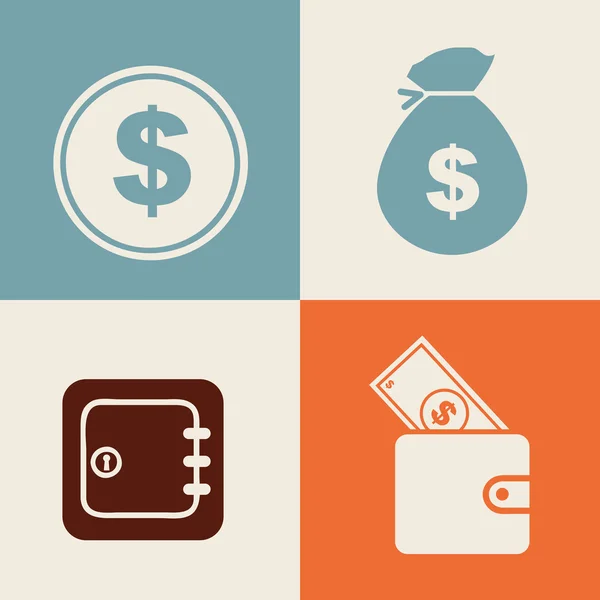 Money set icons design — Stock Vector