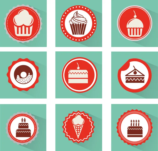 Bakery set icons design — Stock Vector