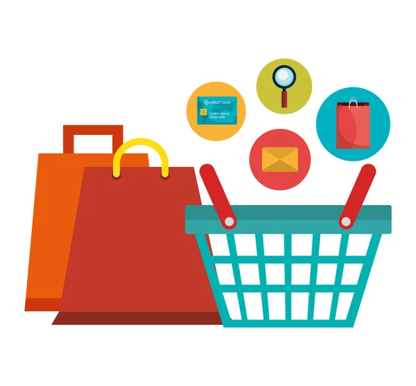 Marketing digitale e e-commerce — Vettoriale Stock