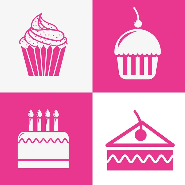 Bakery set icons design — Stock Vector