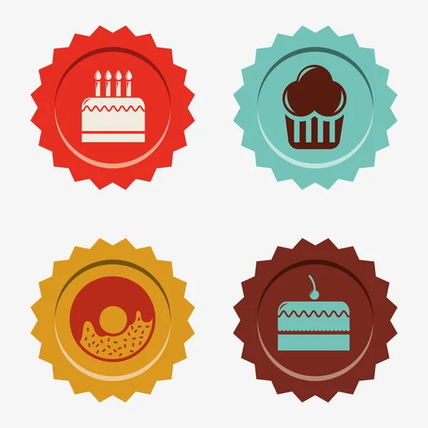 Panadería conjunto iconos diseño — Vector de stock