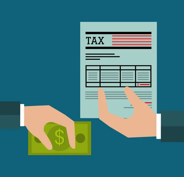Steuern zahlen Grafik — Stockvektor