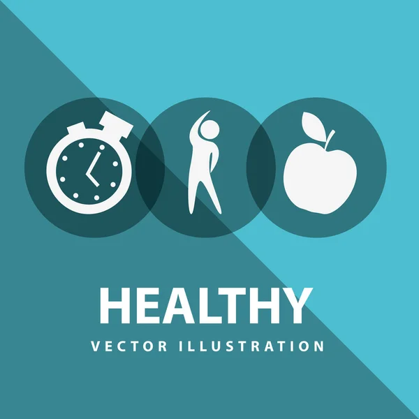Healthy lifestyle design — Stock Vector