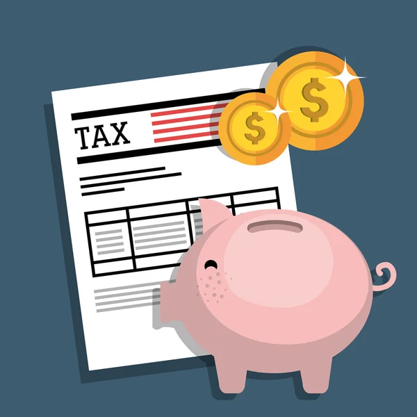 Payez les taxes graphique — Image vectorielle