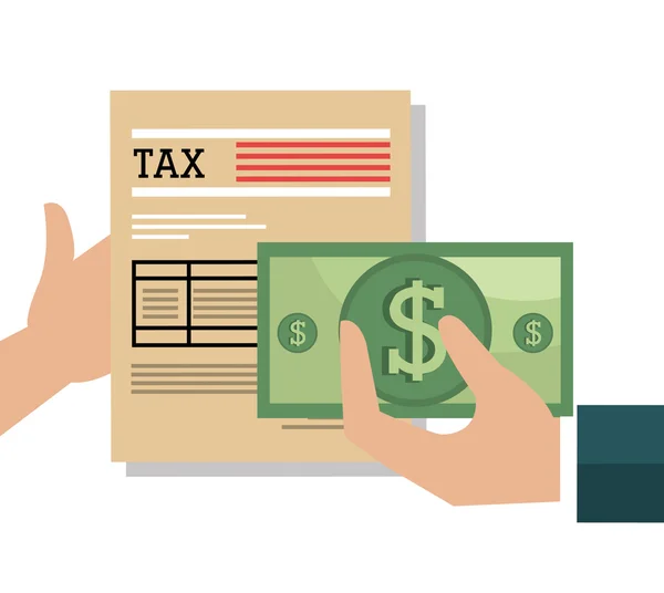 Pay taxes graphic — Stock Vector