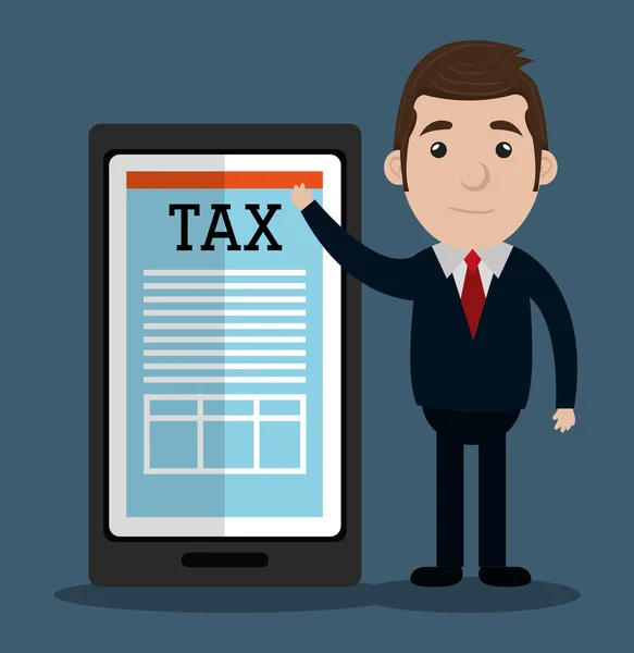 Payez les taxes graphique — Image vectorielle