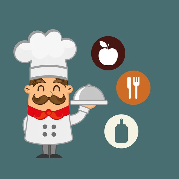 Restaurant chef de design — Image vectorielle