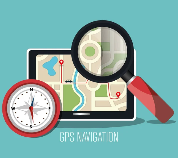 Tecnologia di navigazione GPS — Vettoriale Stock