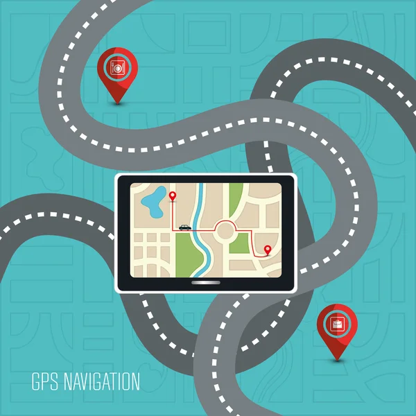 GPS navigatie-technologie — Stockvector