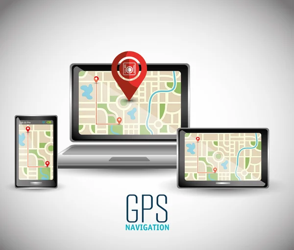 Tecnología de navegación GPS — Archivo Imágenes Vectoriales