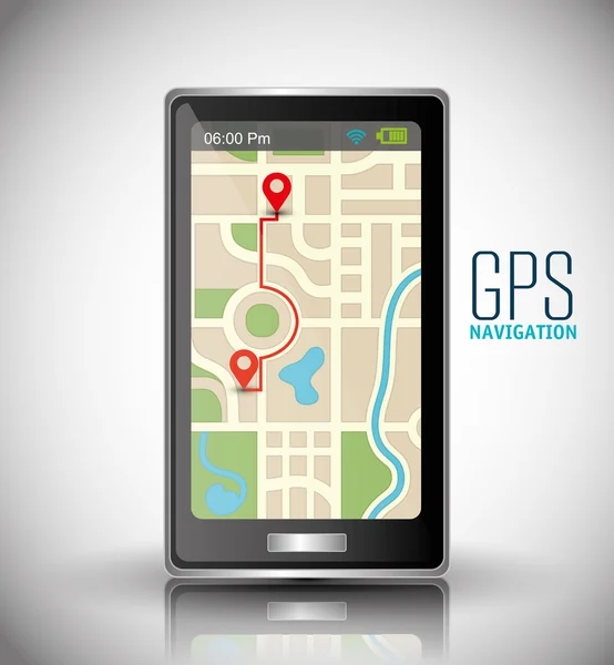 Technologie de navigation GPS — Image vectorielle